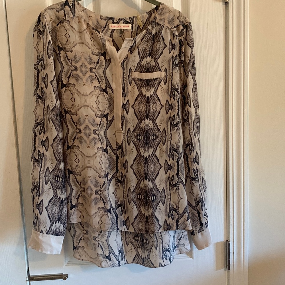 Rebecca Taylor snakeskin dress shirt